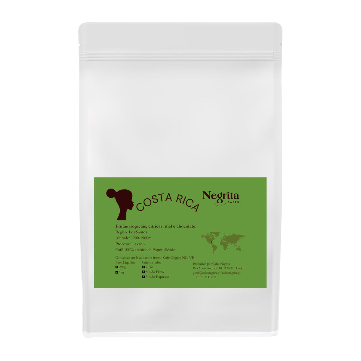 Saco de café de origem única Costa Rica 250 g