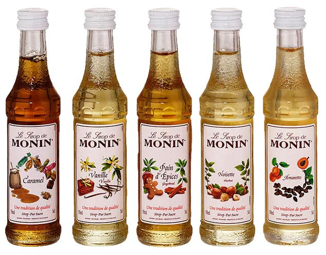 Monin coffee syrup set (5x50ml)