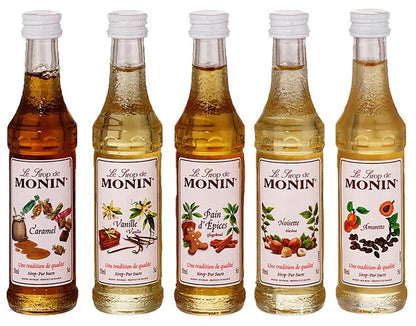 Monin coffee syrup set (5x50ml)