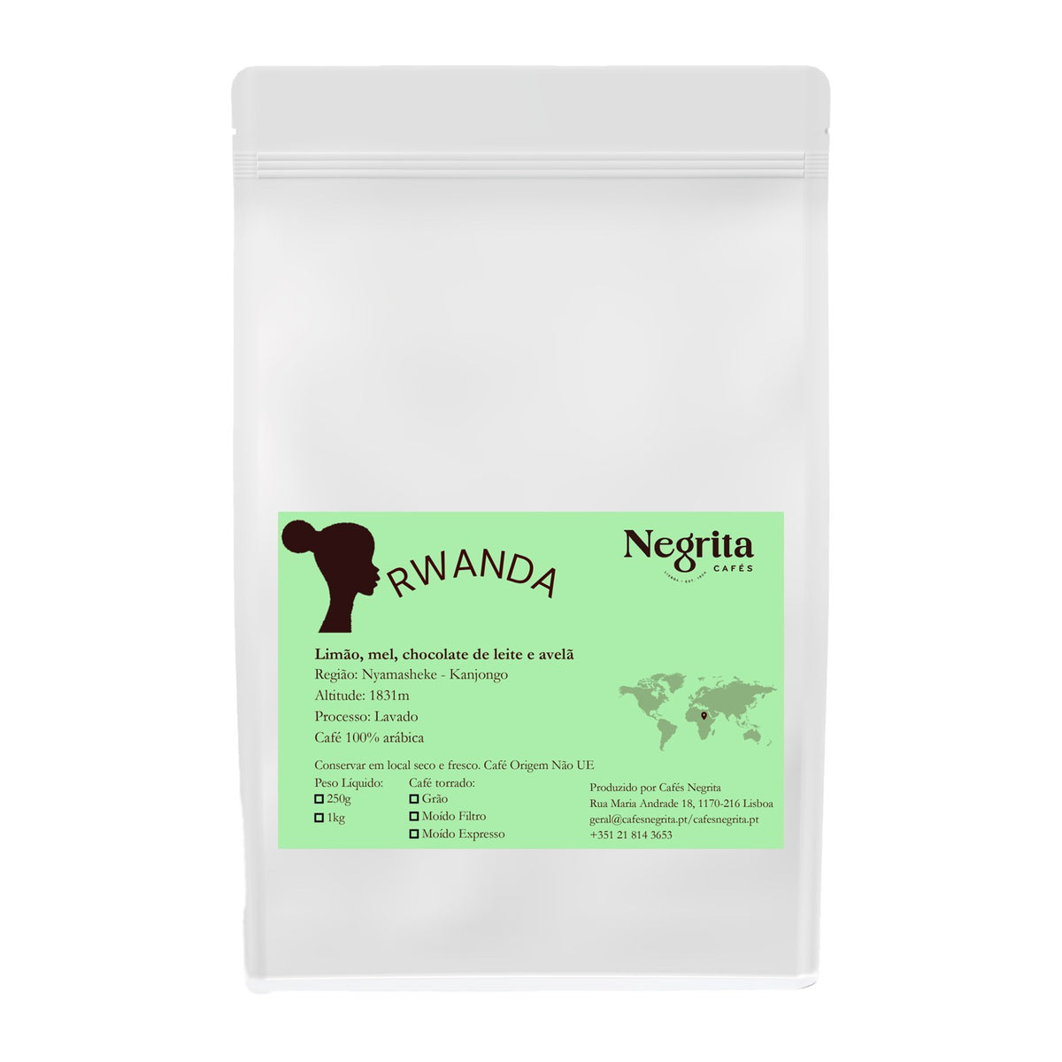 Saco de café de origem única Ruanda 250 g