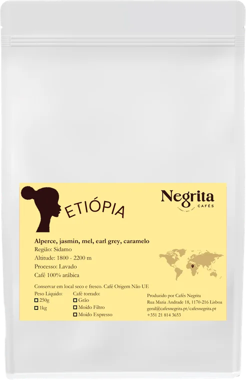 Saco de café de origem única de Etiópia